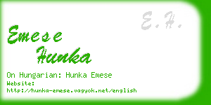 emese hunka business card